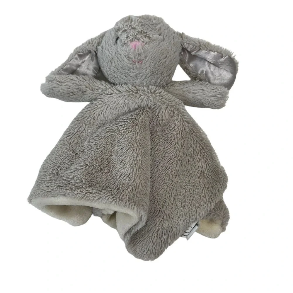 Kellytoy Beige Brown Bunny Rabbit Plush‎ Rattle Lovey Security Blanket Soft Tan